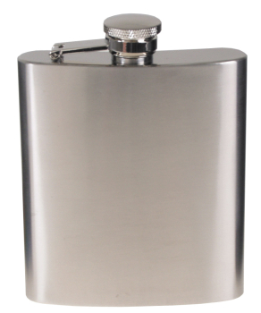 Flachmann Edelstahl chrom matt 225 ml