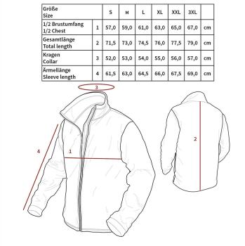 Preview: Hoodie Fleece Jacke Oliv
