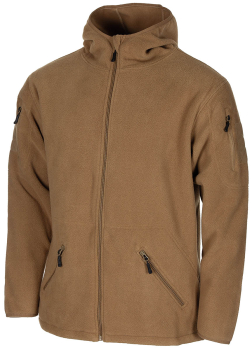 Hoodie Fleece Jacke Tactical Coyote