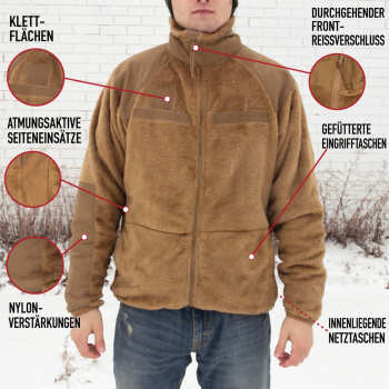 Preview: US GEN III Level3 ECWCS Fleecejacke AR TAN499