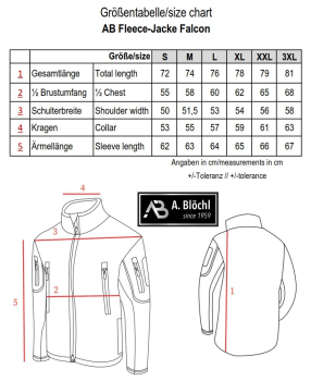 Preview: A.B. Fleecejacke Falcon Schwarz