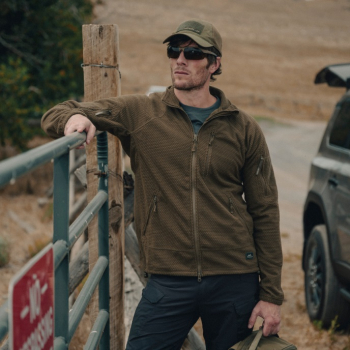Helikon Tex ALPHA TACTICAL Jacket Grid Fleece Coyote