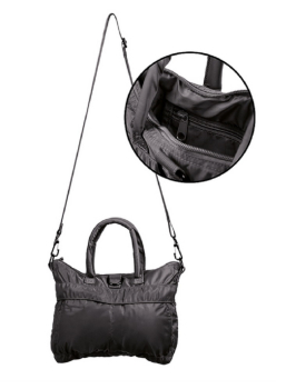 Preview: US Mini Flieger Helmtasche mit  Tragegurt Black