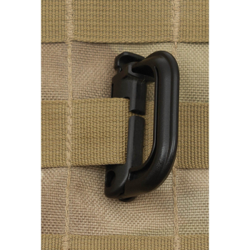 Preview: D-Ring MOLLE Karabiner schwarz 2er Pack