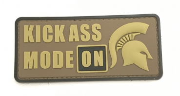 KICK ASS MODE ON SPARTAN PVC Velcro patch