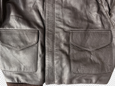 US A2 ARMY LEDERJACKE BRAUN