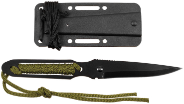 FOX Outdoor Messer Action II schwarz mit umwickeltem Griff und Scheide