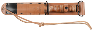 Preview: US M3 Kampfmesser mit Ledergriff & M6 Lederscheide – Repro