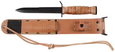 US M3 Kampfmesser mit Ledergriff & M6 Lederscheide – Repro