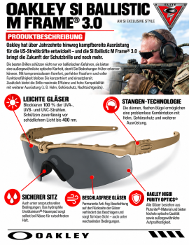 Preview: OAKLEY SI Ballistic M Frame 3.0 Multicam / Clear & Grey EN