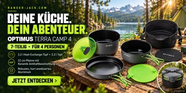 Optimus Terra Camp 4 – 7-teiliges Camping-Kochset für 4 Personen