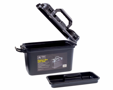 AB Outdoor Box mit Klapplade und Innenfach schwarz