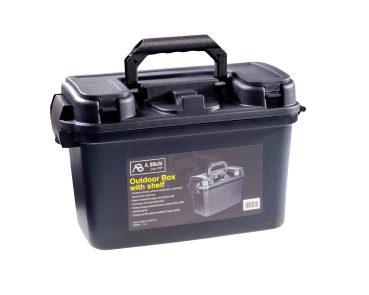AB Outdoor Box mit Klapplade und Innenfach schwarz
