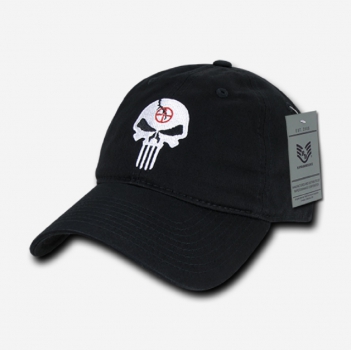 Punisher Skull Relaxed Graphic Cap Black