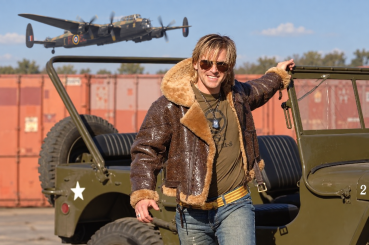 Preview: British RAF Bomberjacke Lammfell Lederjacke