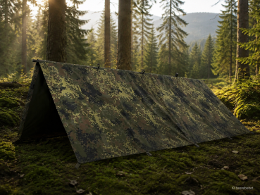 AB Field Tarp IRR 5FTD Flecktarn 220 × 250 cm mit 10.000 mm Wassersäule