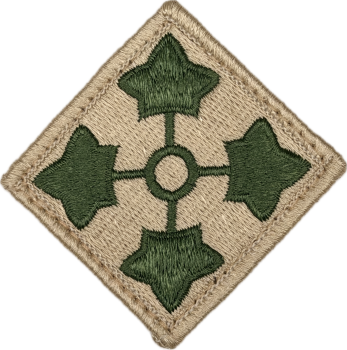 US ARMY 4th Infantry Division Klett Patch Full Color