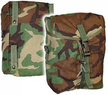 US Army Main Pack w 2 Sustainment MOLLE woodland camouflage Taschen