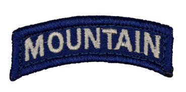 US ARMY MOUNTAIN Tab Klett Patch Full Color