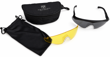 Preview: US Army Revision® Sawfly Schutzbrille schwarz  Yellow - Smoke/Grey Ballistic Eye Protection