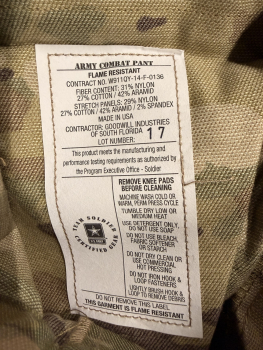 US Army OCP G3 Team Soldier FR Combat Pants
