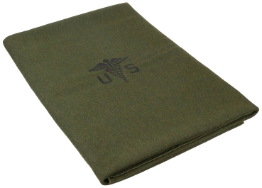 Preview: US Army Wolldecke "Medical" oliv ca. 225 x 155 cm (Repro)
