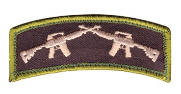 CROSSED RIFLES PATCH WITH HOOK BACK