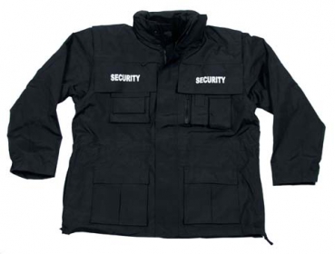 Jacke Security schwarz, wasserdicht und antistatisch