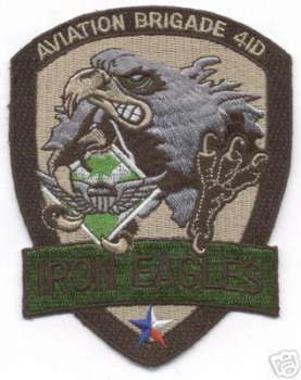 4th Infanry Division Aviation Brigade "IRON EAGLES" patch