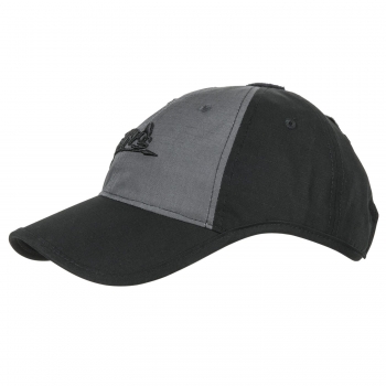 Helikon Tex Logo Cap - PolyCotton Ripstop - Black / Shadow Grey B