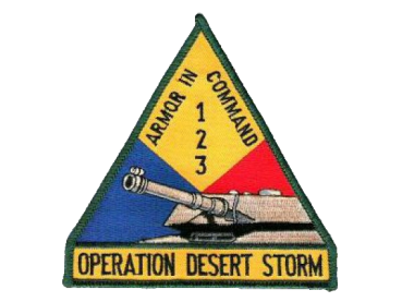 Command 123 US ARMY Tank Patch Panzer Abzeichen