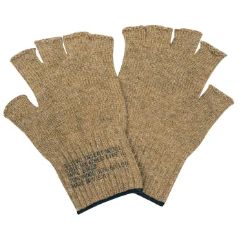 US Army Fingerless Wool Gloves Coyote