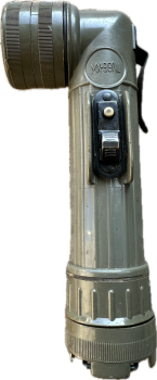 US ARMY FULTON "D" ANGLE HEAD FLASHLIGHT OLIV