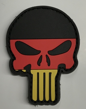 GERMANY Flag Skull Black Eyes Velcro patch