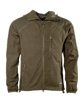 AB Fleece Hoodie Jacke Delta Oliv