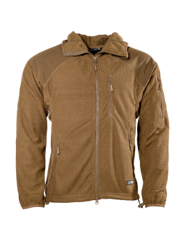 AB Fleece Hoodie Jacke Delta coyote