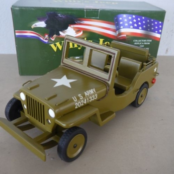 US Army Holz Willys Jeep Collector Item Stück Sammlerstück Hugo Koch oliv