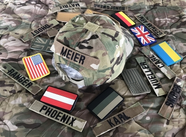 US MultiCam™ TACTICAL Cap mit Flagge und Nametape deiner Wahl