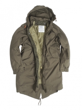 US Army GI SHELL KAPUZENPARKA Fishtail Parka M51 Feldparka Replica  oliv