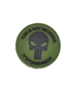 IT'S PUNISHMENT Skull OD Green oliv Velcro