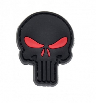 Black Skull Red Eyes Velcro patch