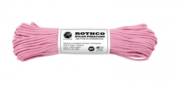 US MADE Parachute Fallschirmleine550LB NYLON 100 FT 30 Meter Rose Pink