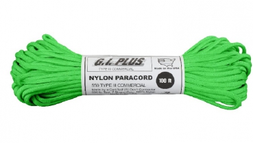 US MADE Parachute Fallschirmleine 550LB NYLON 100 FT 30 Meter Safety Green