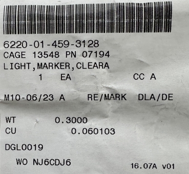 HMMWV Humvee LED Side Marker gelb