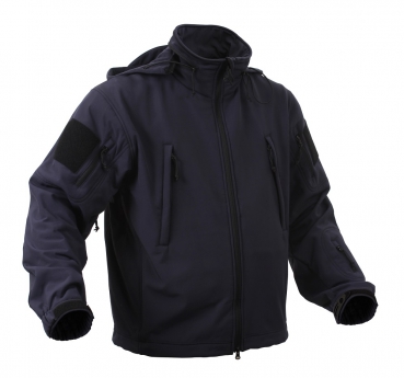 SPECIAL OPS TACTICAL SOFT SHELL FLEECE JACKET NAVY BLUE