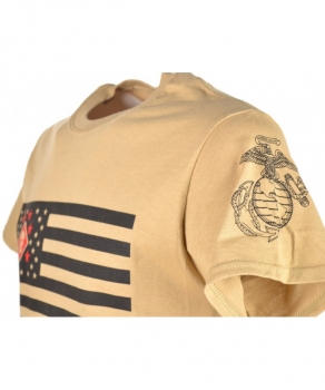 USMC Marsoc USA Flag Socom tshirt Sand