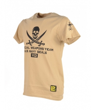 USN Jolly Roger Seal V13 Sand tshirt