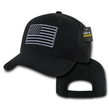 Embroidered USA Operator Cap Black