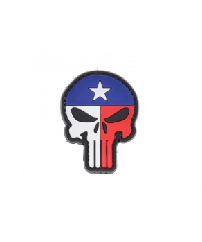 Texas Skull Flag PVC Velcro patch