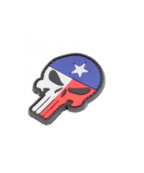 Texas Skull Flag PVC Velcro patch